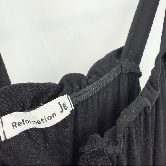 Reformation Miranda Black Midi Dress Sleeveless Size Medium - Picture 3 of 6